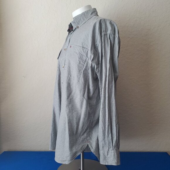 VTG Tommy Hilfiger Men's Hounds tooth Long Sleeve Button Up Shirt L - Picture 6 of 11